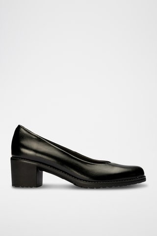 Sapatos de salto em couro - Preto