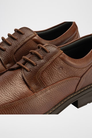 Derbies em couro - Castanho