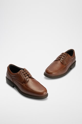 Derbies em couro - Castanho