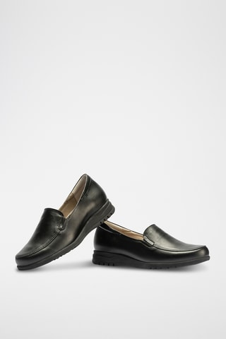 Mocassins em couro - Preto