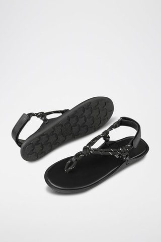 Sandali in pelle - Nero