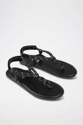 Sandali in pelle - Nero