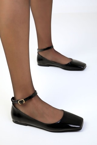Ballerine in vernice - Nero