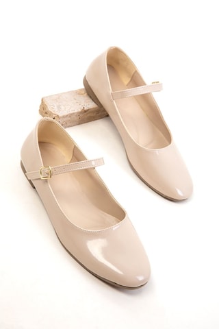 Ballerine in vernice - Beige