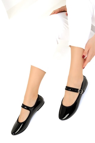 Ballerine in vernice - Nero