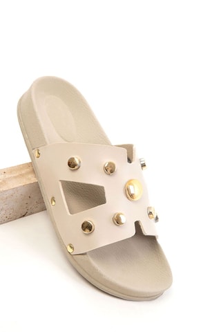 Ciabatte in pelle - Beige