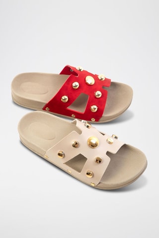 Ciabatte in pelle - Beige