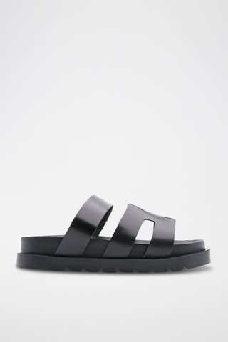 Ciabatte in pelle - Nero