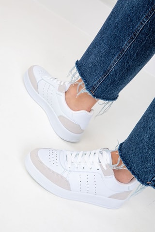 Sneakers platform - Bianco e rosa antico