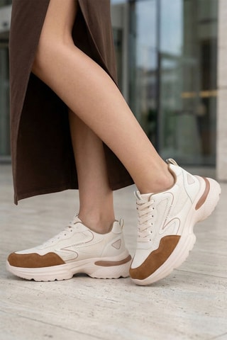 Sneakers - Beige e marrone