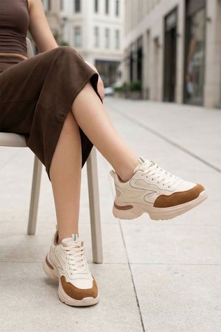 Sneakers - Beige e marrone