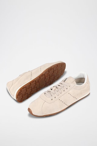 Sneakers in pelle scamosciata - Ecrù
