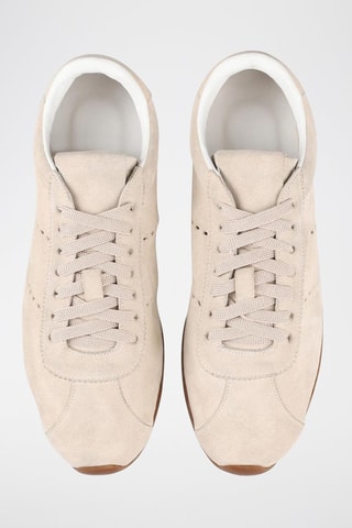 Sneakers in pelle scamosciata - Ecrù