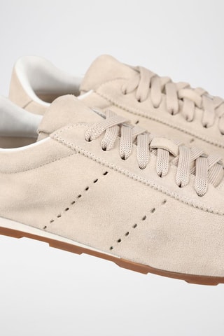 Sneakers in pelle scamosciata - Ecrù