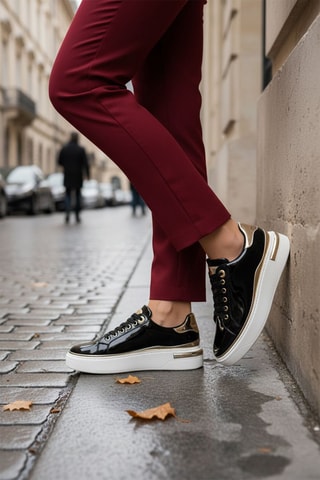Sneakers in vernice - Nero