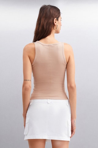 Canotta in cotone bio - Beige