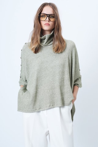 Poncho - Verde acqua melange