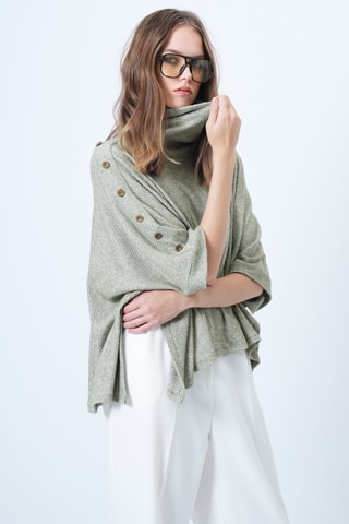 Poncho - Verde acqua melange