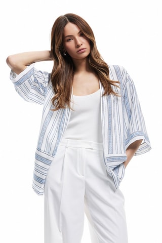 Kimono - Cobalto e bianco