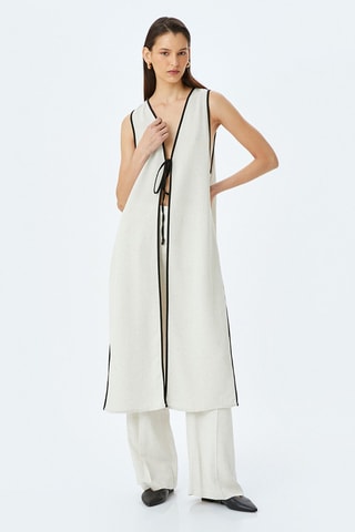 Gilet lungo - Ecrù