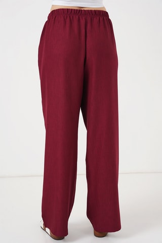 Pantaloni in lino - Bordeaux