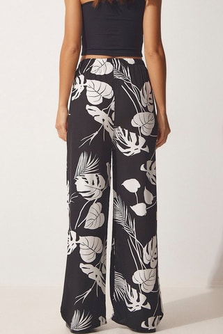 Pantaloni wide legs - Nero