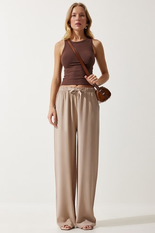 Pantaloni palazzo - Beige