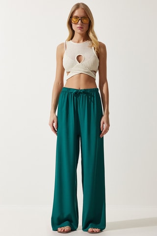 Pantaloni palazzo - Verde smeraldo