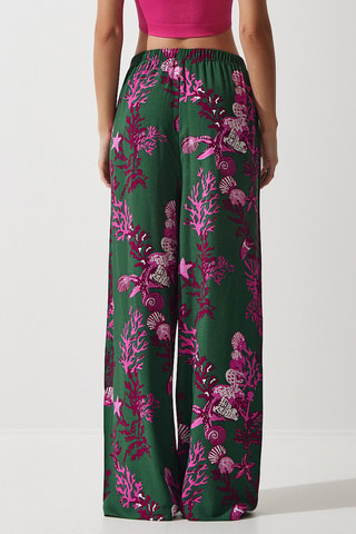 Pantaloni palazzo - Verde scuro