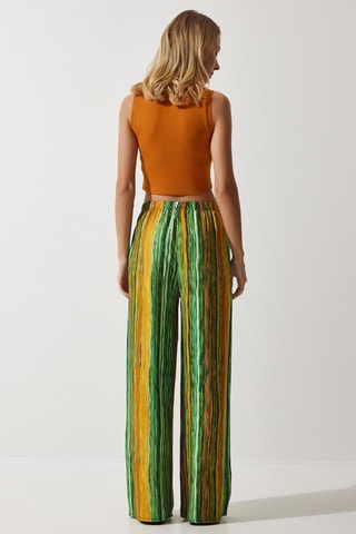 Pantaloni palazzo - Verde chiaro
