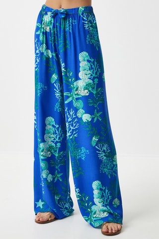 Pantaloni palazzo - Turchese