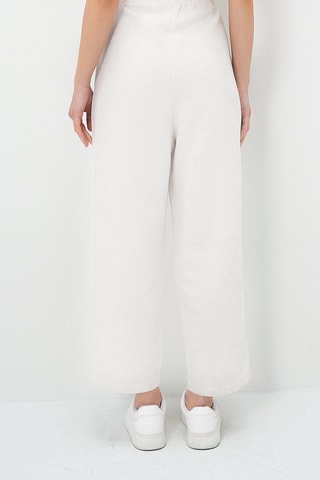 Pantaloni palazzo a vita alta - Ecrù
