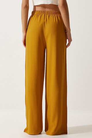 Pantaloni palazzo - Senape