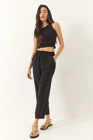 Pantaloni slim - Nero