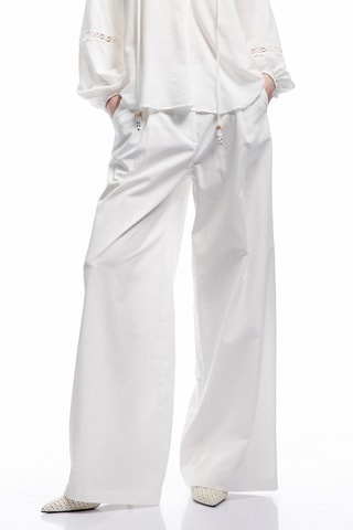 Pantaloni wide legs - Ecrù