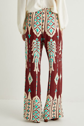 Pantaloni wide legs - Marrone e beige