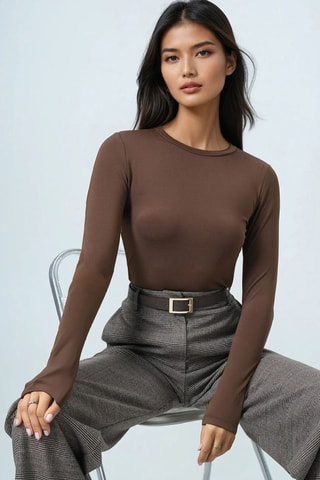 Top - Marrone scuro