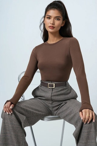 Top - Marrone scuro