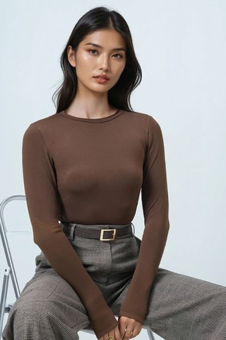 Top - Marrone scuro