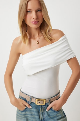 Top asimmetrico - Bianco