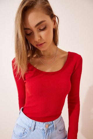 Top slim - Rosso