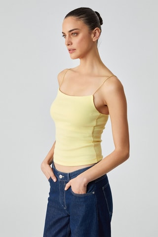 Top in cotone bio - Giallo
