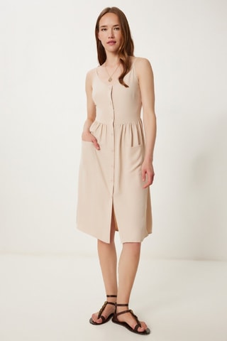 Abito a camicia - Beige