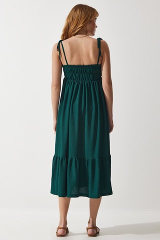 Abito midi - Verde smeraldo