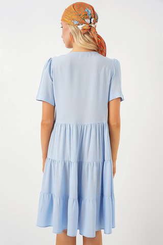 Abito a trapezio - Azzurro