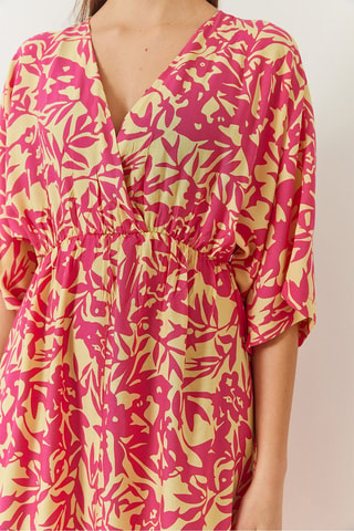 Abito midi - Rosa e beige