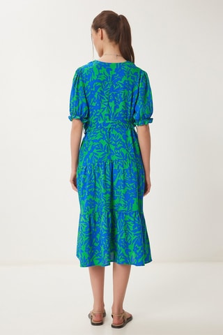 Abito a campana - Navy e verde