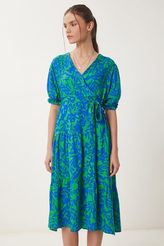 Abito a campana - Navy e verde