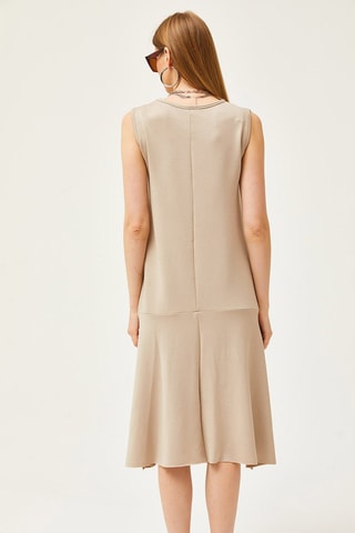 Abito a trapezio - Beige