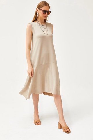 Abito a trapezio - Beige